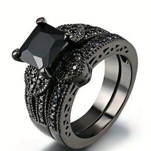 Elegant Black Rings Alloy